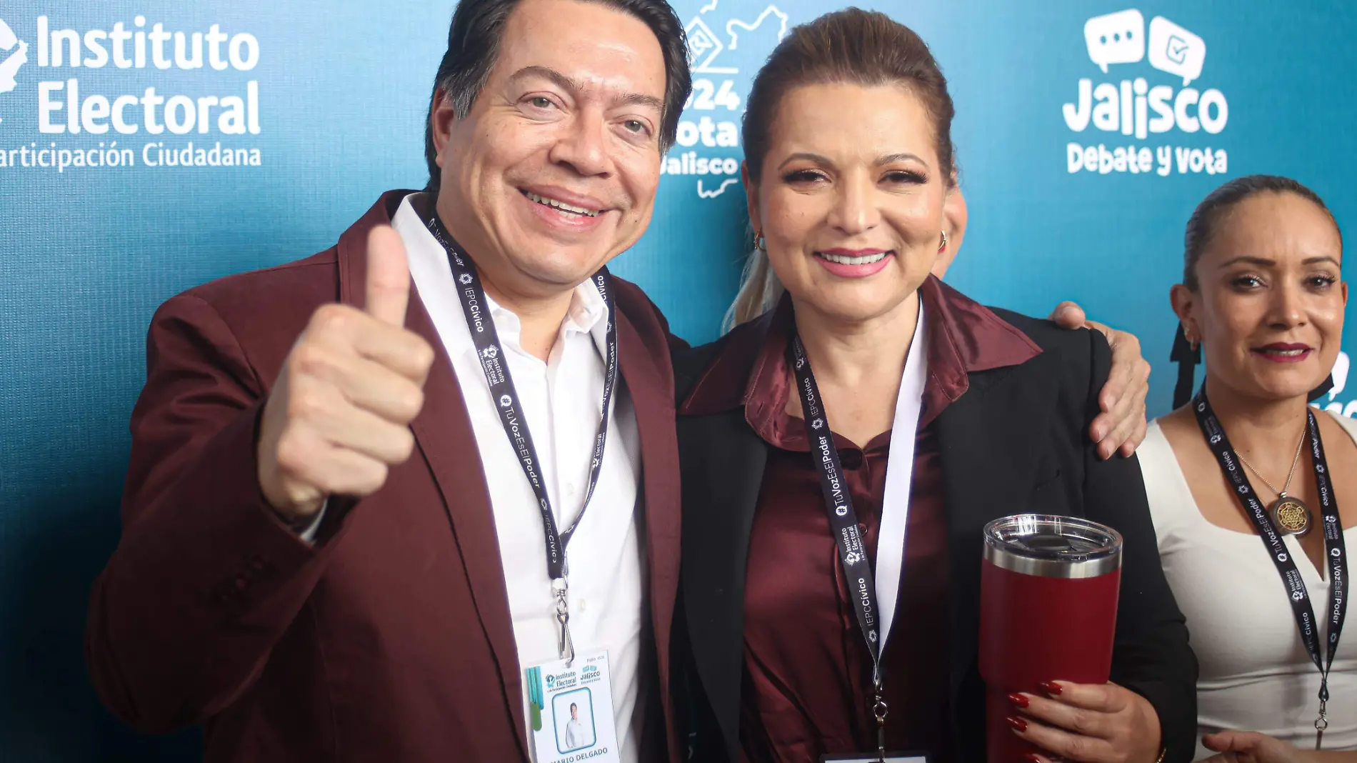 Mario Delgado y Claudia Delgadillo